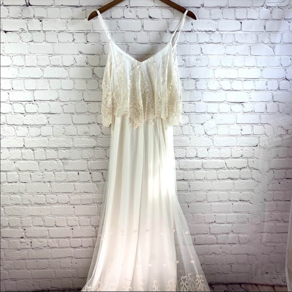 Lulu’s Women’s White Boho Long Dress Size XS